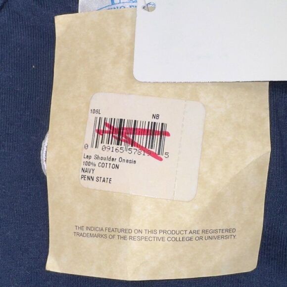 Two Feet Ahead Atlanta Hosiery Company Penn State Baby Bodysuit Newborn - Picture 4 of 5